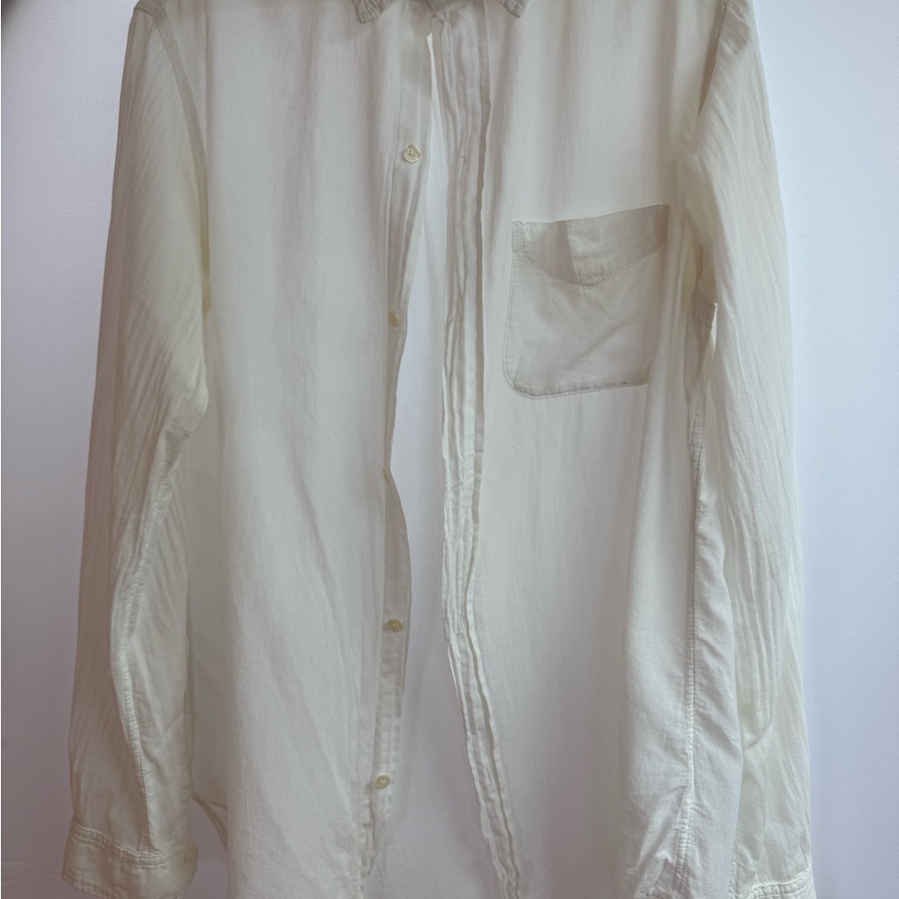 Current/Elliott Cream Prep School Shirt